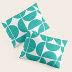 Mid Century Modern Geometric 04 Turquoise Pillow Sham Gallery Image 3