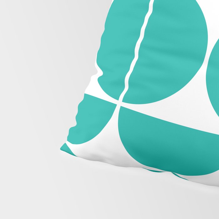 Mid Century Modern Geometric 04 Turquoise Pillow Sham Gallery Image 4