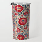 Kermina Suzani Uzbekistan Embroidery Print Travel Mug Gallery Image 3