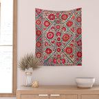 Kermina Suzani Uzbekistan Embroidery Print Wall Tapestry Gallery Image 2