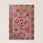 Kermina Suzani Uzbekistan Embroidery Print Stationery Card Gallery Image 2