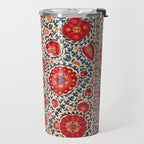 Kermina Suzani Uzbekistan Embroidery Print Travel Mug Gallery Image 2