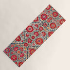 Kermina Suzani Uzbekistan Embroidery Print Yoga Mat Gallery Image 1