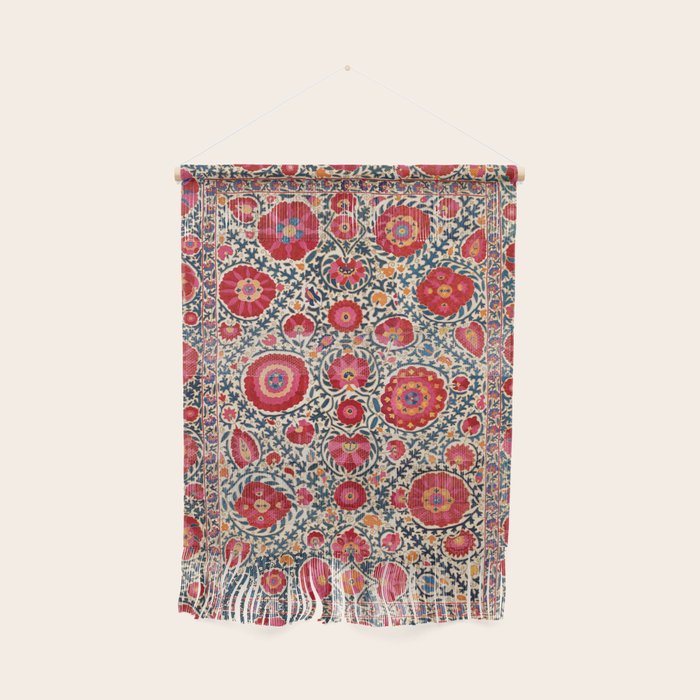 Kermina Suzani Uzbekistan Embroidery Print Wall Hanging Gallery Image 1