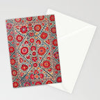 Kermina Suzani Uzbekistan Embroidery Print Stationery Card Gallery Image 2