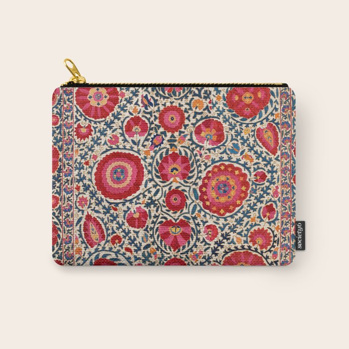 Kermina Suzani Uzbekistan Embroidery Print Carry All Pouch Gallery Image 1