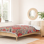 Kermina Suzani Uzbekistan Embroidery Print Duvet Cover Gallery Image 2