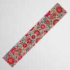 Kermina Suzani Uzbekistan Embroidery Print Table Runner Gallery Image 3