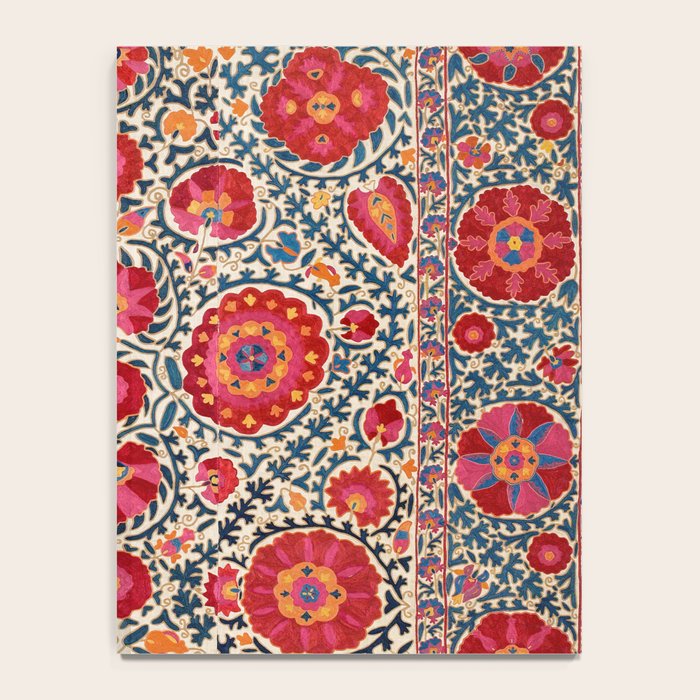 Kermina Suzani Uzbekistan Embroidery Print Notebook Gallery Image 4