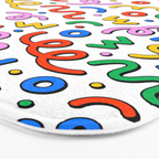 Colorful confetti doodle art pattern Bath Mat Gallery Image 3