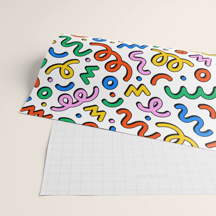 Colorful confetti doodle art pattern Wrapping Paper Gallery Image 2