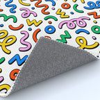 Colorful confetti doodle art pattern Rug Gallery Image 4