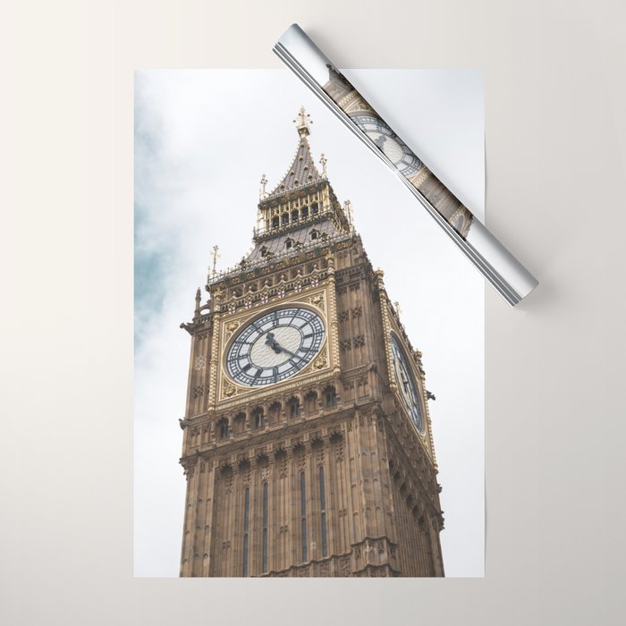 Big Ben in London  England  Retro summer travel photography Wrapping Paper Gallery Image 1