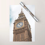 Big Ben in London  England  Retro summer travel photography Wrapping Paper Gallery Image 1