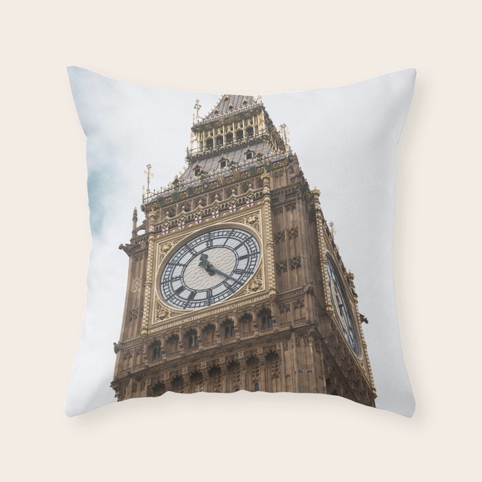 Big Ben in London  England  Retro summer travel photography Throw Pillow Gallery Image 6