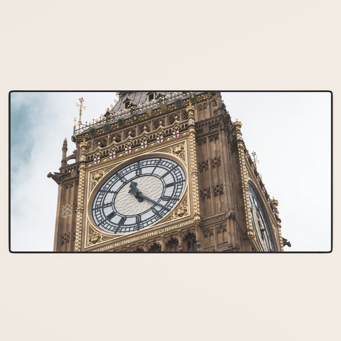Big Ben in London  England  Retro summer travel photography Desk Mat Gallery Image 3