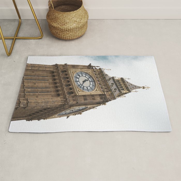 Big Ben in London  England  Retro summer travel photography Rug Gallery Image 1