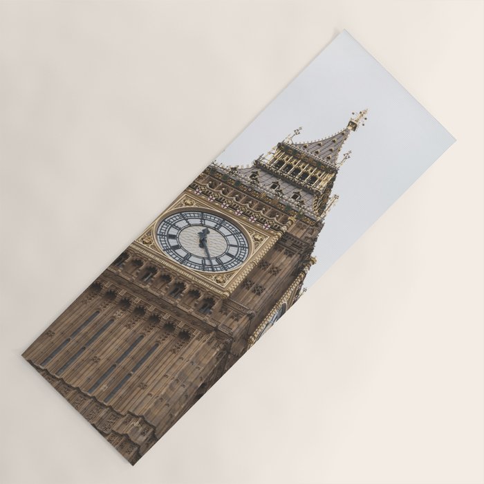 Big Ben in London  England  Retro summer travel photography Yoga Mat Gallery Image 1