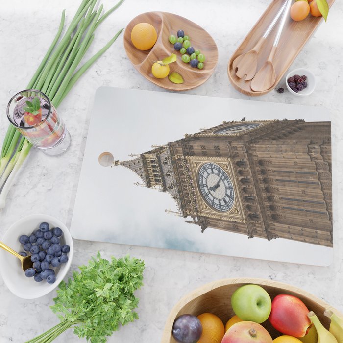 Big Ben in London  England  Retro summer travel photography Cutting Board Gallery Image 2
