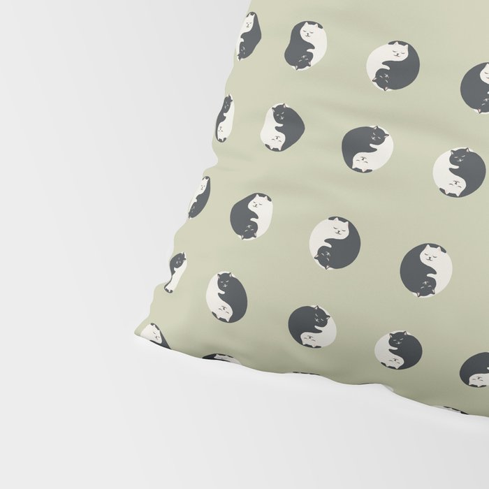 Hidden cat 26 yin yang hug Pillow Sham Gallery Image 4