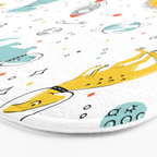 Sketchy Space Dinosaurs Bath Mat Gallery Image 3