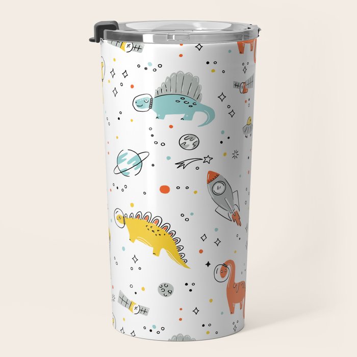 Sketchy Space Dinosaurs Travel Mug Gallery Image 3