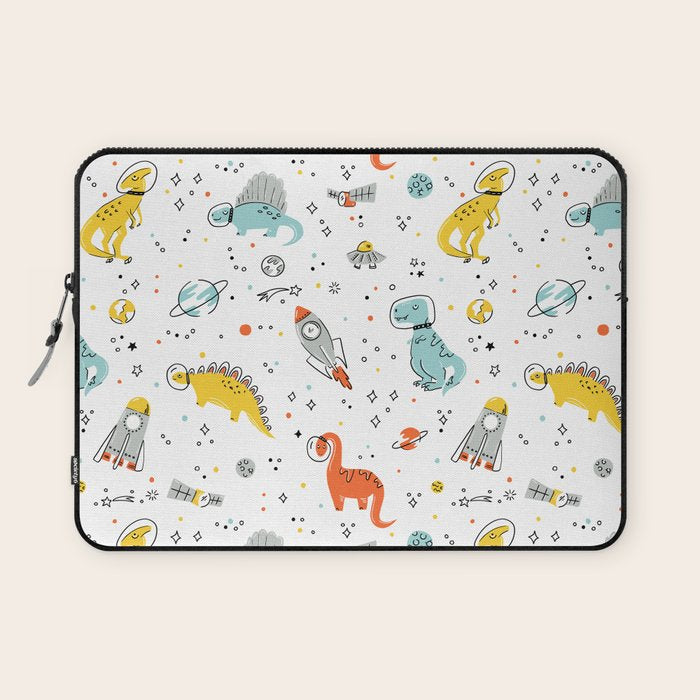 Sketchy Space Dinosaurs Laptop Sleeve Gallery Image 1