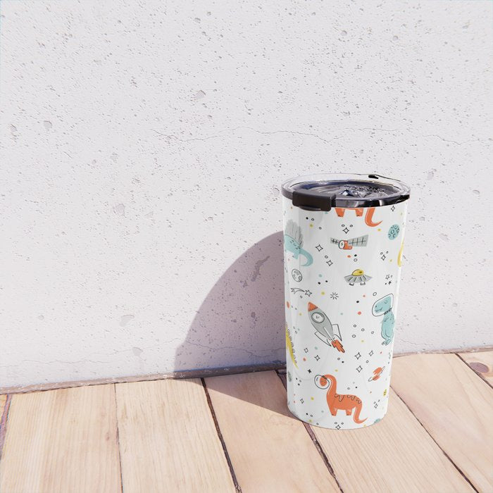 Sketchy Space Dinosaurs Travel Mug Gallery Image 4