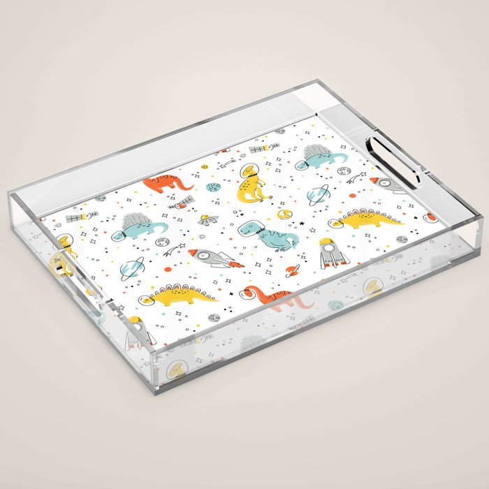 Sketchy Space Dinosaurs Acrylic Tray Gallery Image 1