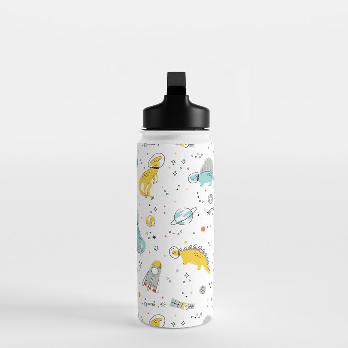 Sketchy Space Dinosaurs Water Bottle Gallery Image 3