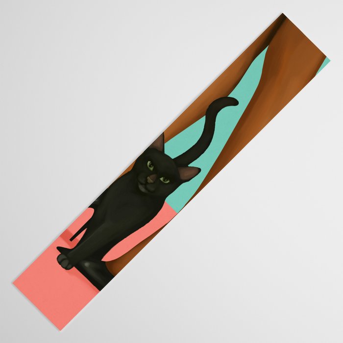 Woman in Heels with Black Cat Table Runner Gallery Image 3