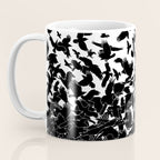 Raven Crow Flying Birds Abstract Goth Halloween Pattern Coffee Mug Gallery Image 3