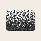 Raven Crow Flying Birds Abstract Goth Halloween Pattern Bath Mat Gallery Image 1