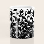 Raven Crow Flying Birds Abstract Goth Halloween Pattern Coffee Mug Gallery Image 4