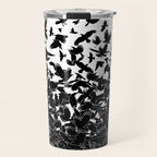 Raven Crow Flying Birds Abstract Goth Halloween Pattern Travel Mug Gallery Image 1