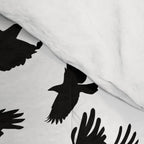 Raven Crow Flying Birds Abstract Goth Halloween Pattern Comforter Gallery Image 4