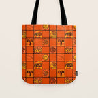 Aries Checkered Print Tote Bag Gallery Image 1