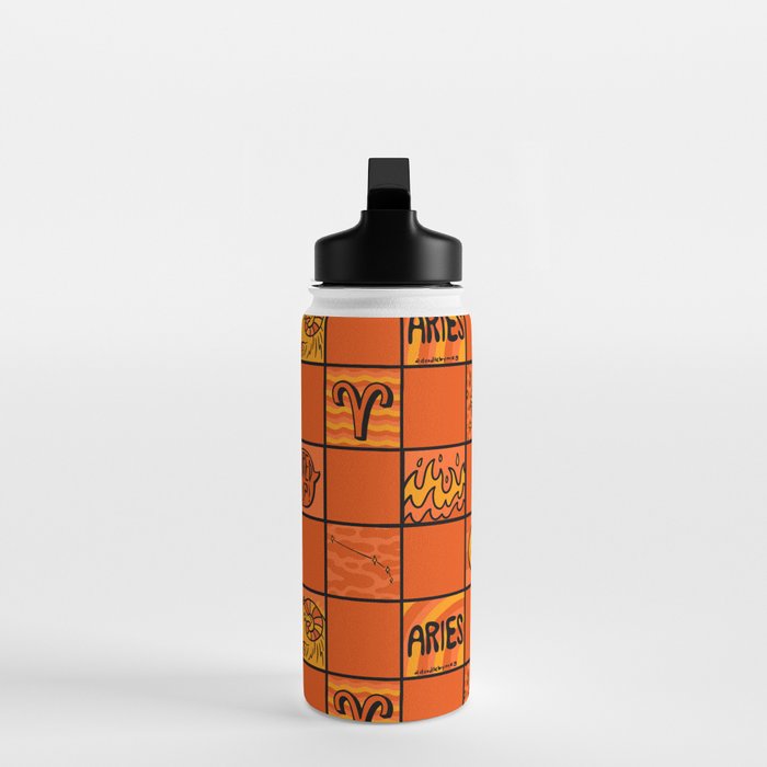 Aries Checkered Print Water Bottle Gallery Image 3