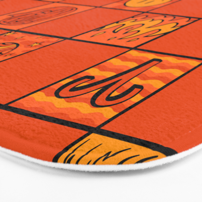 Aries Checkered Print Bath Mat Gallery Image 3