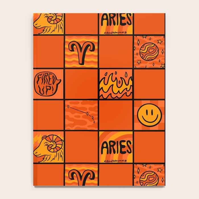 Aries Checkered Print Notebook Gallery Image 4