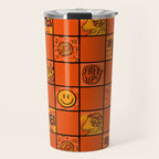 Aries Checkered Print Travel Mug Gallery Image 1
