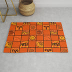 Aries Checkered Print Rug Gallery Image 1