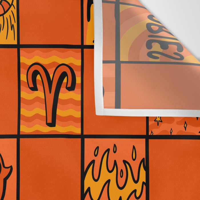 Aries Checkered Print Wall Tapestry Gallery Image 3