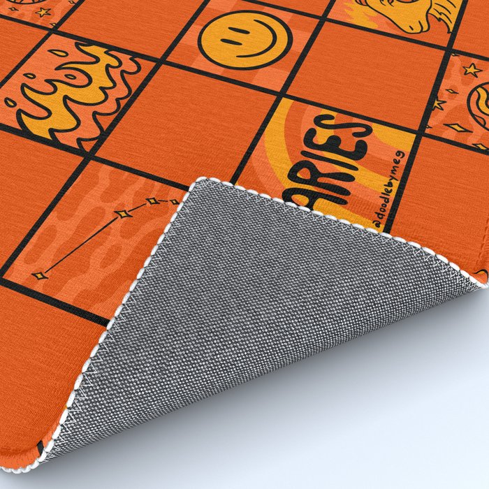 Aries Checkered Print Rug Gallery Image 4
