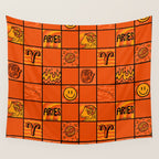 Aries Checkered Print Wall Tapestry Gallery Image 4