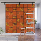 Aries Checkered Print Wall Mural Gallery Image 1