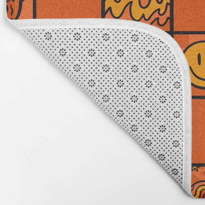 Aries Checkered Print Bath Mat Gallery Image 2