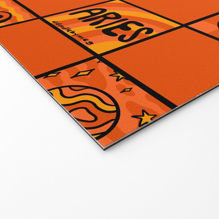 Aries Checkered Print Welcome Mat Gallery Image 2