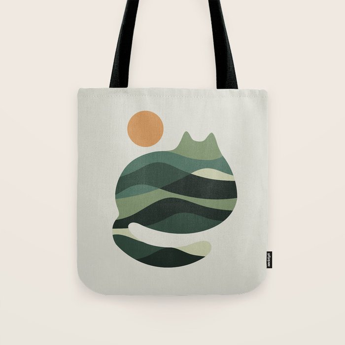 Cat Landscape 122 Tote Bag Gallery Image 1