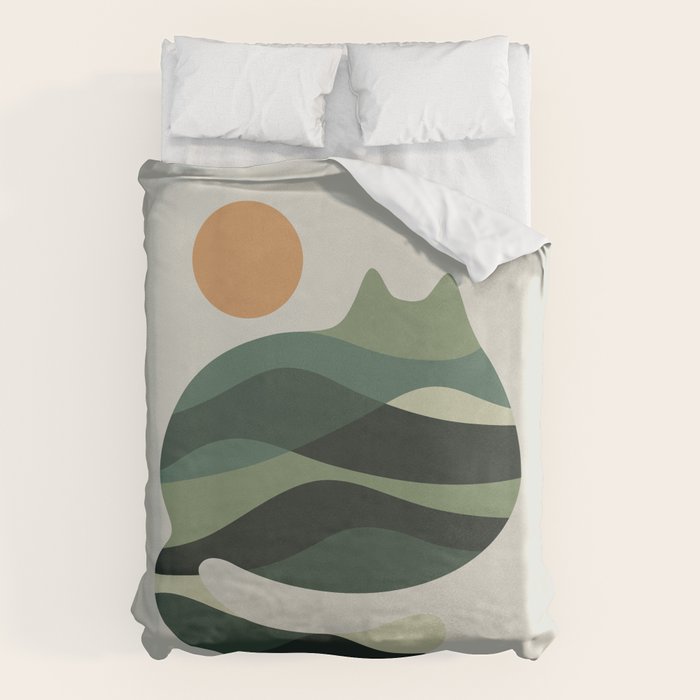 Cat Landscape 122 Duvet Cover Gallery Image 1